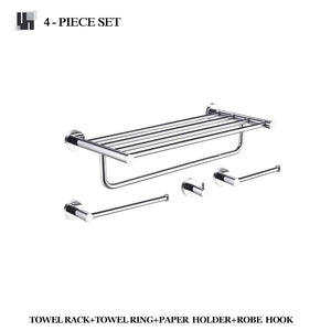 Bathroom Hardware 304 Stainless Steel Chrome Plated Towel Rack Toilet Paper Rack Soap Dish Rack Towel Bar Bathroom Accessories S