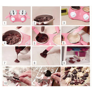 Kitchen Tool Heating Candy Wax Electric Chocolate Melting Pot with Mold DIY Scented Candle Soap Butter