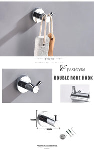 Bathroom Hardware 304 Stainless Steel Chrome Plated Towel Rack Toilet Paper Rack Soap Dish Rack Towel Bar Bathroom Accessories S
