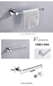 Bathroom Hardware 304 Stainless Steel Chrome Plated Towel Rack Toilet Paper Rack Soap Dish Rack Towel Bar Bathroom Accessories S