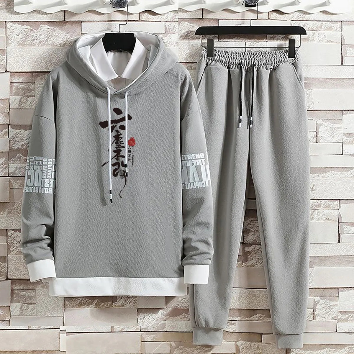 Clothing for Men Hoodies Set Summer Autumn Suits Pants Casual Pullover Hat Hood  Print Sweaterhoodie Men New Top Long Sleeves