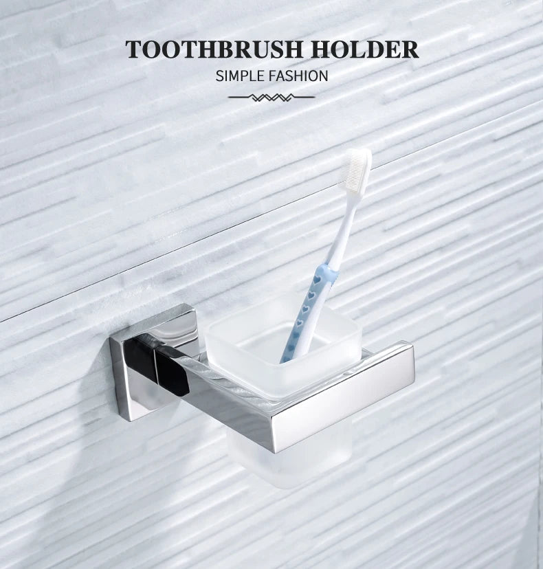 Bathroom Hardware Set SUS Stainless Steel Mirror Nickel Towel Rack Toilet Paper Holder Soap Holder Towel Bar Toilet Accessories