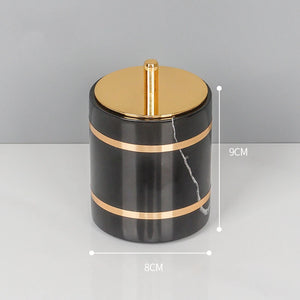Black Nero Marquin Natural Marble Bathroom Accessories Luxury Gold Soap Dish Soap Dispenser Toothbrush Holder Tray Bathroom Set