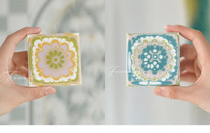 Round Square Acrylic Pull Through Soap Shapers Set, Mold Mould, Kaleidoscope Flower Plates for Rendering Soap Making Supplies Ki