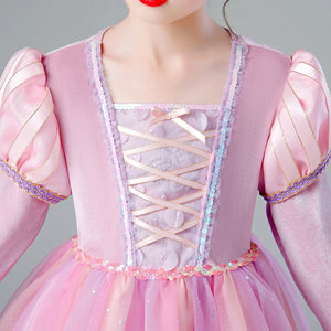 Girl Clothes Princess Cloak Hooded Coat Cape Cinderella Fancy Party Costume Clothes Winter Christmas New Year Children Dress