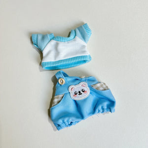 Only Clothes Cloth Blind Box Pendant Baby Clothes Cartoon Cute Plush Two-Piece Small Satchel Suit Vinyl Doll Conjoined Dress.