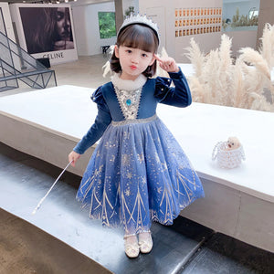 Girl Clothes Princess Cloak Hooded Coat Cape Cinderella Fancy Party Costume Clothes Winter Christmas New Year Children Dress