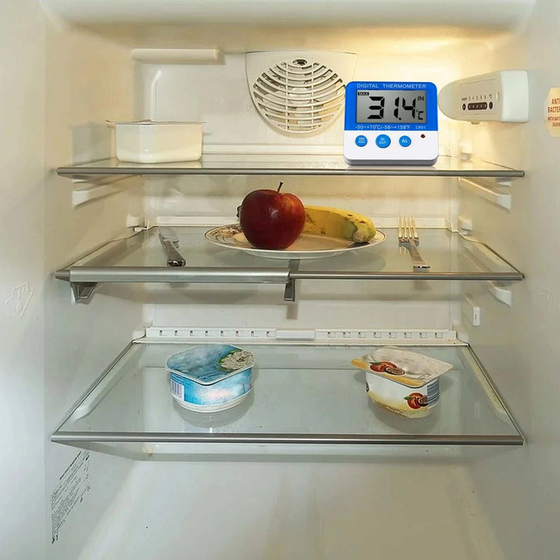 Digital Fridge Thermometer with Alarm and Max Min Temperature LCD DispSPECIFICATIONSBrand Name: NoEnName_NullChoice: yesHign-concerned Chemical: NoneIs Smart Device: NoOrigin: Mainland ChinaProduct Type: THERMOMETERSThermometer Type: DDigital Fridge Thermometer