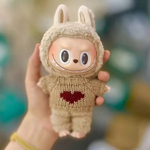 Only Clothes Cloth Blind Box Pendant Baby Clothes Cartoon Cute Plush Two-Piece Small Satchel Suit Vinyl Doll Conjoined Dress.