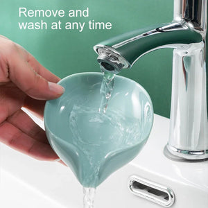 Suction Cup Soap dish For bathroom Shower Portable Leaf Soap Holder Plastic Sponge Tray For Kitchen Bathroom accessories