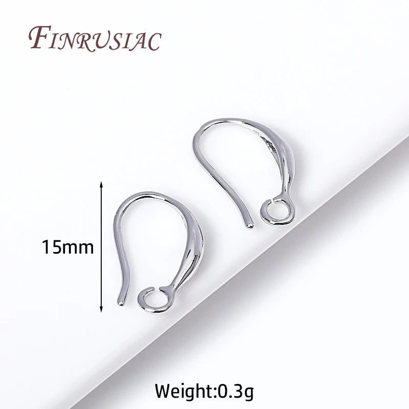 Ear Wire For Earrings Making Supplies DIY Accessories 18K Gold Plated Earwire Earring Hooks with Open Loop