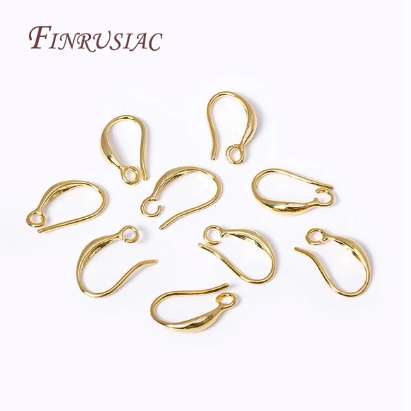 Ear Wire For Earrings Making Supplies DIY Accessories 18K Gold Plated Earwire Earring Hooks with Open Loop