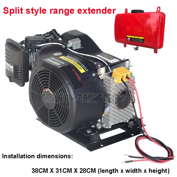 4/5/6/7KW Electric Motor Vehicle Gasoline Generator Low Noise 48V60V72V Electric Variable Frequency Intelligent Range Extender