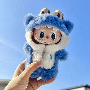 Only Clothes Cloth Blind Box Pendant Baby Clothes Cartoon Cute Plush Two-Piece Small Satchel Suit Vinyl Doll Conjoined Dress.