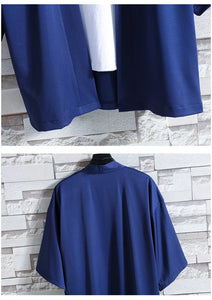 Kimono Men Cloak Kimono Para Hombre Black Coat White Cloak Beach Shirt Summer Haori Men Unisex Samurai Clothing Japanese Men