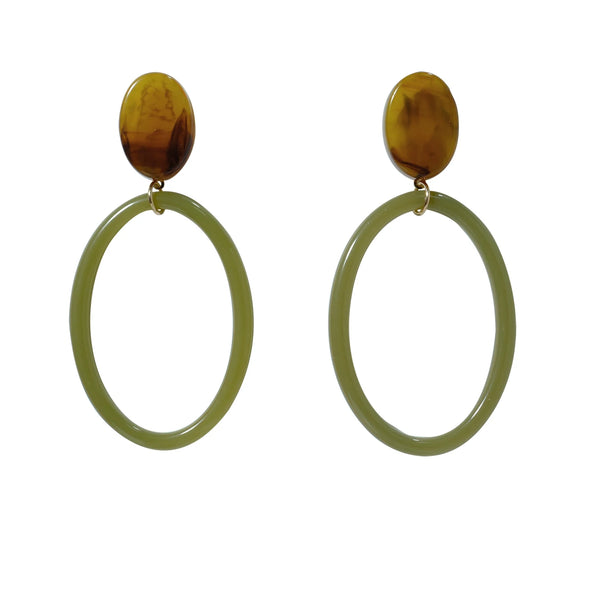 A Pair of Elegant,Noble,Simple,And Generous Oval Shaped Earrings,Suitable for Daily Leisure Gatherings