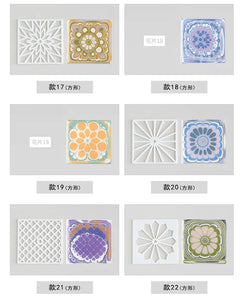 Round Square Acrylic Pull Through Soap Shapers Set, Mold Mould, Kaleidoscope Flower Plates for Rendering Soap Making Supplies Ki