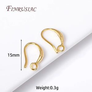 Ear Wire For Earrings Making Supplies DIY Accessories 18K Gold Plated Earwire Earring Hooks with Open Loop