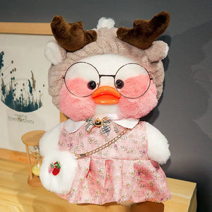 1set Clothes Suit Exquisite Soft Knitted Sweater DIY Accessories For 30cm Kawaii Yellow Duck Lalafanfan Plush Toys Stuffed Dolls
