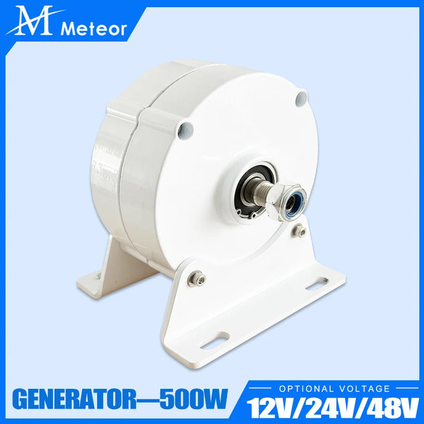 Generators 500W Low Speed 12V 24V 48V 3 Phase Gearless Permanent Magnet AC Alternators for Wind Water Turbine for Home Use