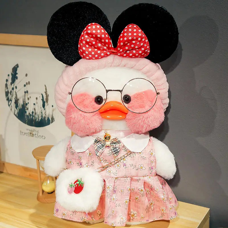1set Clothes Suit Exquisite Soft Knitted Sweater DIY Accessories For 30cm Kawaii Yellow Duck Lalafanfan Plush Toys Stuffed Dolls