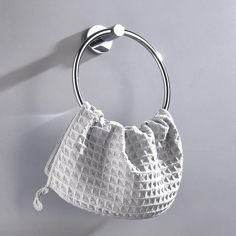 Bathroom Hardware 304 Stainless Steel Chrome Plated Towel Rack Toilet Paper Rack Soap Dish Rack Towel Bar Bathroom Accessories S