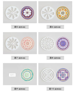 Round Square Acrylic Pull Through Soap Shapers Set, Mold Mould, Kaleidoscope Flower Plates for Rendering Soap Making Supplies Ki