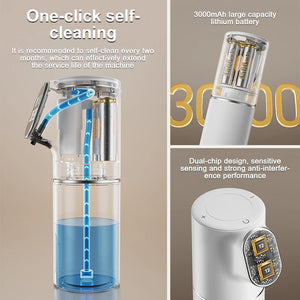 320ml Touchless Soap Foam Dispenser 5 Gear Smart Temperature Time Display Automatic Infrared Sensor Soap Dispensers Hand Washer