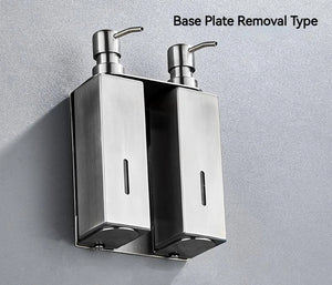 Stainless Steel Bathroom Accessories Liquid Soap Dispensers Single Bottle 200ml Perforated Installation Modern Minimalist Design