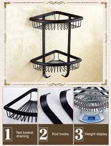 Black Bronze Bathroom Accessories Carving Bath Towel Shelves Toilet Brush Holder Soap Holder Toilet Paper Holder Bath Hardware