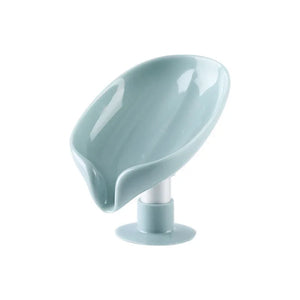Suction Cup Soap dish For bathroom Shower Portable Leaf Soap Holder Plastic Sponge Tray For Kitchen Bathroom accessories