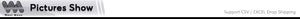Header image for Pictures Show promoting support for CSV and Excel drop shipping services.