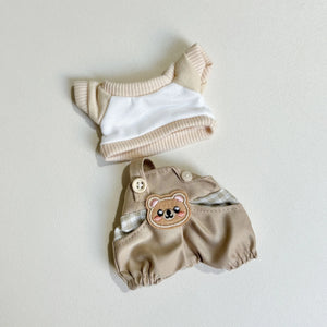 Only Clothes Cloth Blind Box Pendant Baby Clothes Cartoon Cute Plush Two-Piece Small Satchel Suit Vinyl Doll Conjoined Dress.