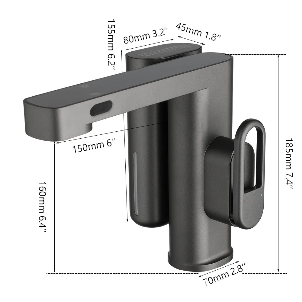ZAPPO Sensor Bathroom Faucet with Automatic Sensor Smart Soap Dispenser White Basin Sink Faucets Deck Mounted Mixer Tap Black
