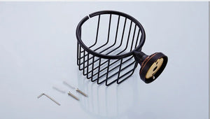 Black Bronze Bathroom Accessories Carving Bath Towel Shelves Toilet Brush Holder Soap Holder Toilet Paper Holder Bath Hardware