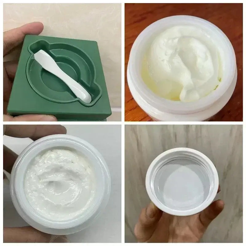 Moisturizing cream 60ml/100ml in jars with a spatula for easy application and usage.
