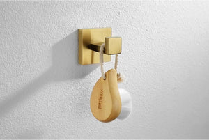 Stainless Steel Brushed Gold Towel Bar Rack Toilet Paper Holder Toilet Brush Robe Hook Soap Dish Bathroom Accessories Hardware