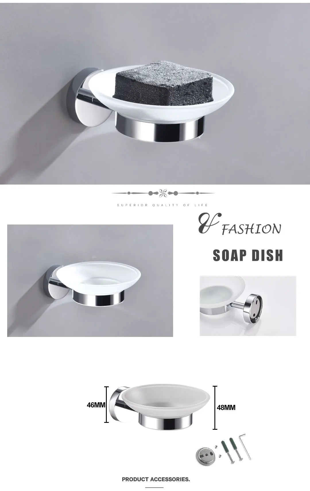 Bathroom Hardware 304 Stainless Steel Chrome Plated Towel Rack Toilet Paper Rack Soap Dish Rack Towel Bar Bathroom Accessories S