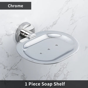 Mirror Chrome Bathroom Hardware 304 Stainless Steel Towel Rack Toilet Paper Holder Soap Holder Towel Bar Toilet Accessories