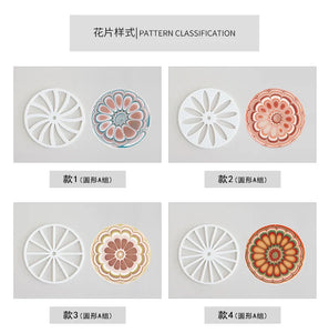 Round Square Acrylic Pull Through Soap Shapers Set, Mold Mould, Kaleidoscope Flower Plates for Rendering Soap Making Supplies Ki