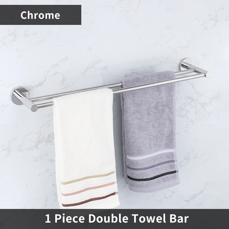 Mirror Chrome Bathroom Hardware 304 Stainless Steel Towel Rack Toilet Paper Holder Soap Holder Towel Bar Toilet Accessories