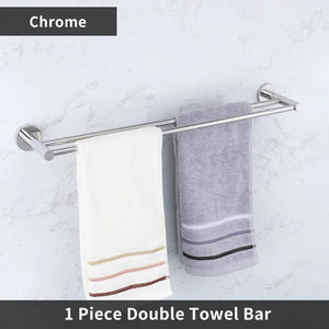 Mirror Chrome Bathroom Hardware 304 Stainless Steel Towel Rack Toilet Paper Holder Soap Holder Towel Bar Toilet Accessories