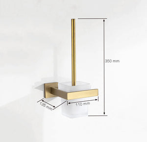 Stainless Steel Brushed Gold Towel Bar Rack Toilet Paper Holder Toilet Brush Robe Hook Soap Dish Bathroom Accessories Hardware