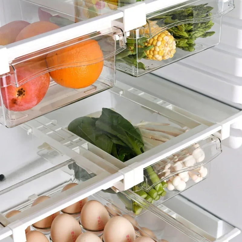 Transparent Fridge Organizer Fruit Egg Refrigerator Storage Box Under-SPECIFICATIONSBrand Name: NoEnName_NullChoice: yesFeature 1: kitchen gadgetsFeature 2: kitchen itemsFeature 3: gadgetsFeature 4: Refrigerator storage boxFeature 5: ERefrigerator Storage Box