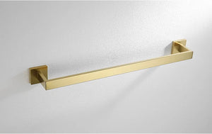 Stainless Steel Brushed Gold Towel Bar Rack Toilet Paper Holder Toilet Brush Robe Hook Soap Dish Bathroom Accessories Hardware