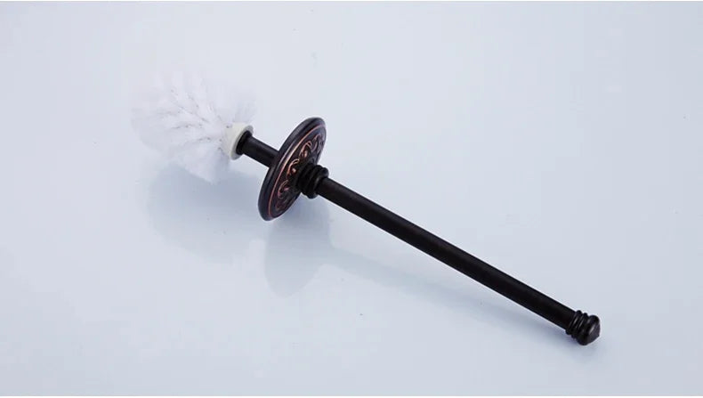 Black Bronze Bathroom Accessories Carving Bath Towel Shelves Toilet Brush Holder Soap Holder Toilet Paper Holder Bath Hardware