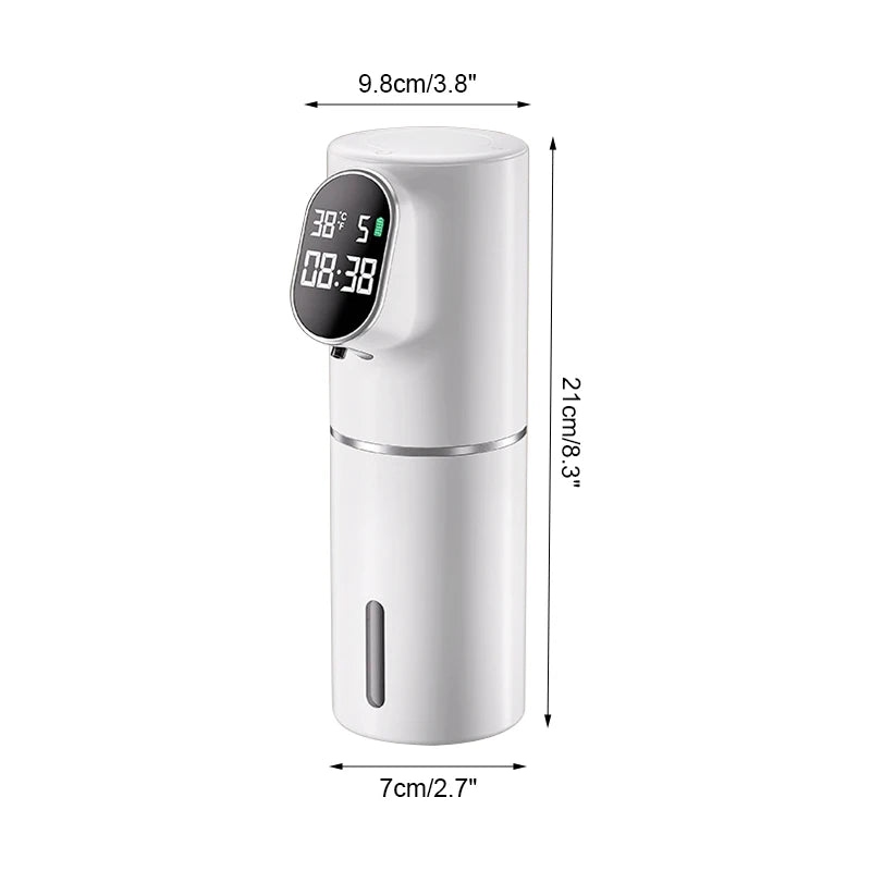 320ml Touchless Soap Foam Dispenser 5 Gear Smart Temperature Time Display Automatic Infrared Sensor Soap Dispensers Hand Washer